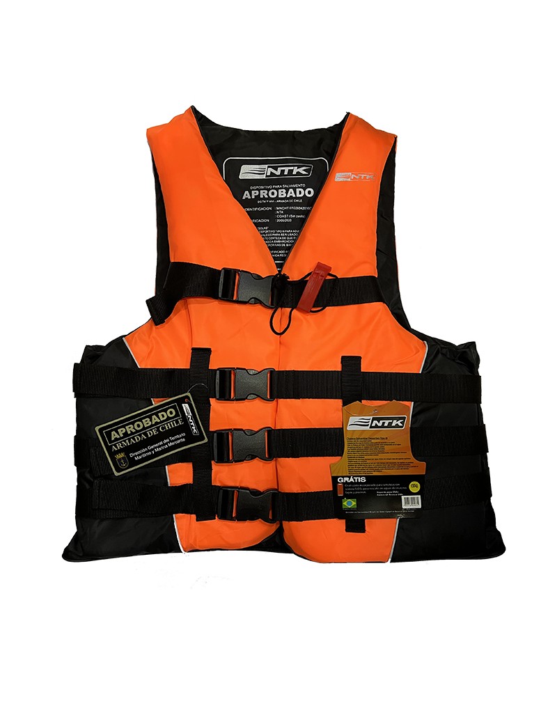 Chaleco Salvavidas Nautika Mod. Coast 130 Kilos Aprobado por la Armada.