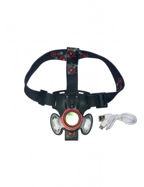 Linterna Frontal Tres Luces Led Bicicleta.