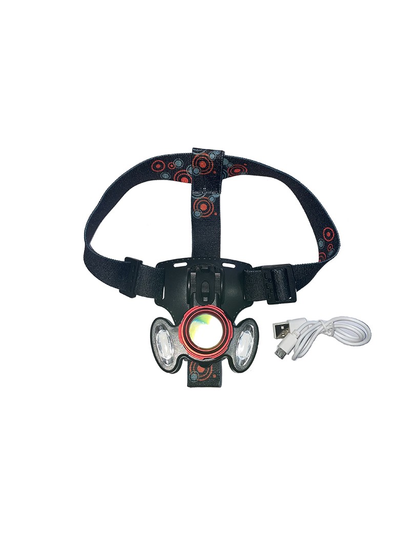 Linterna Frontal Tres Luces Led Bicicleta.