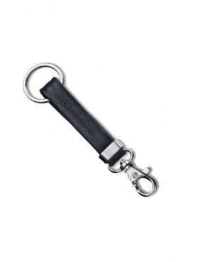 Llavero Clip Victorinox de Cuero Negro.
