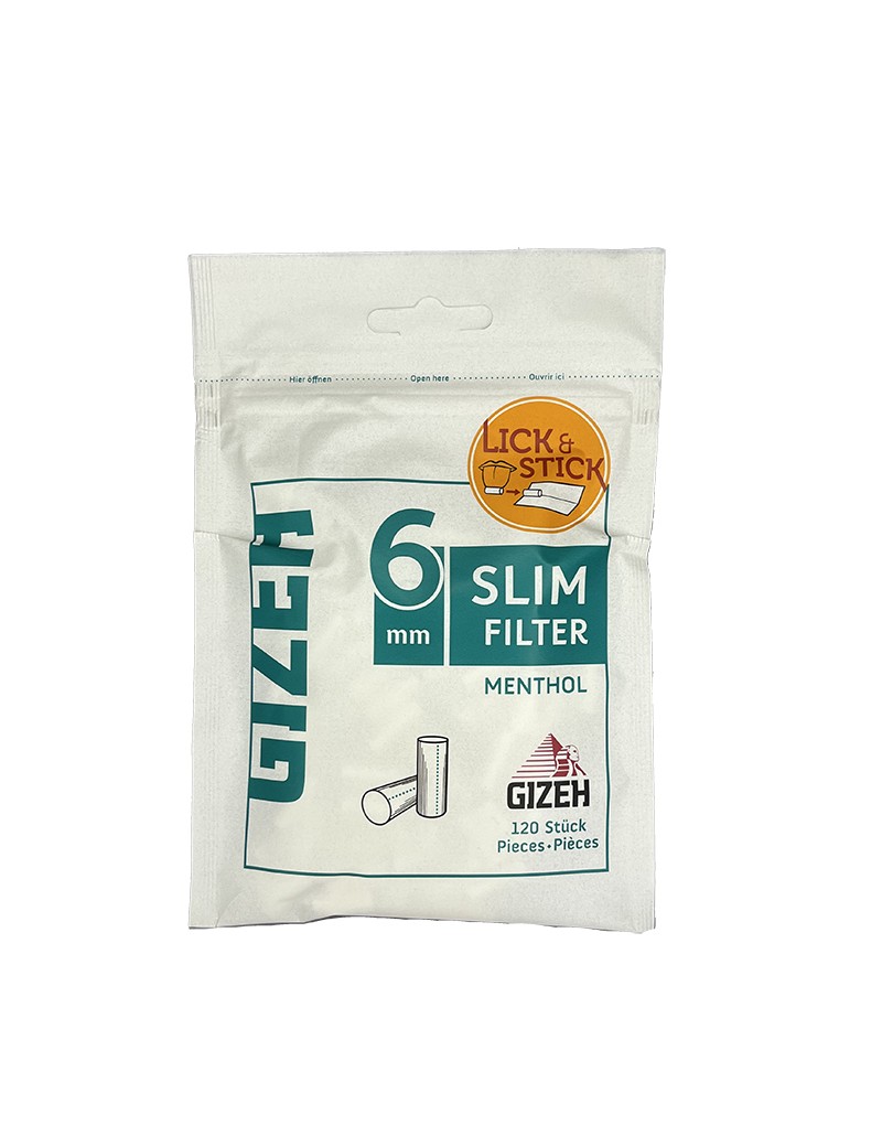 Filtro Gizeh Mentolado Slim.