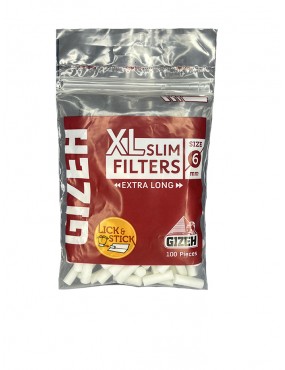 Filtro Gizeh Slim Rojo con pegamento.