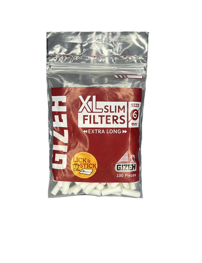 Filtro Gizeh Slim Rojo con pegamento.