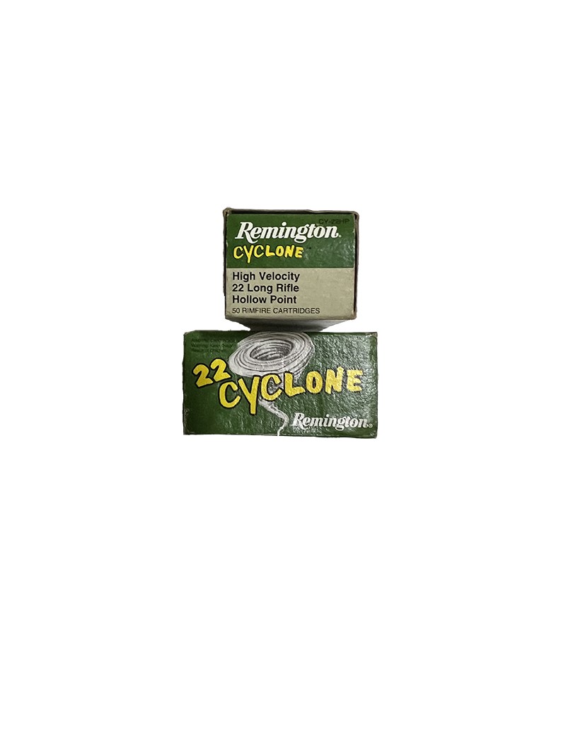 Caja de Balas Remington Cal 22 Cyclone High Velocity Long Rifle Hollow Point.