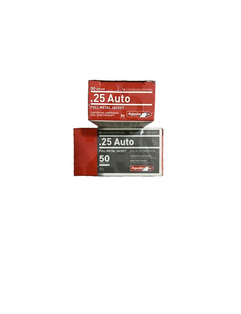 Caja de Balas Aguila Cal. 25 ( 6,35 ) Auto FMJ.