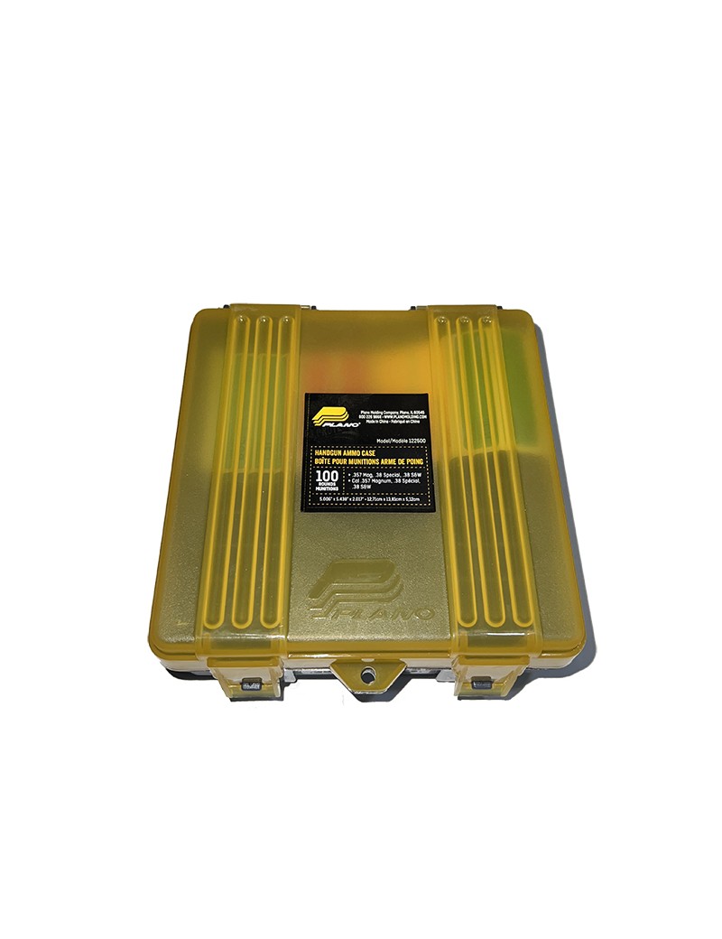 Caja para Munición Marca Plano Cal. 357 Magnun, 38 Special y 38 S&W.