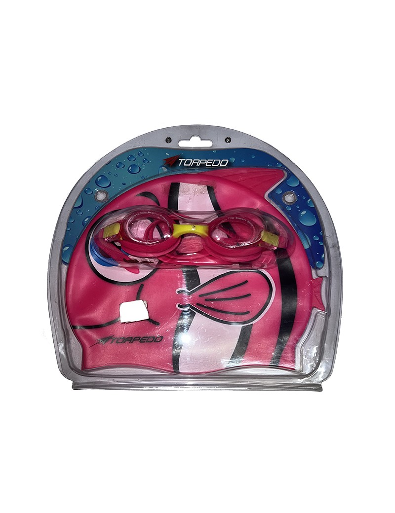 Set de Natación Torpedo para Niños Color Fucsia.