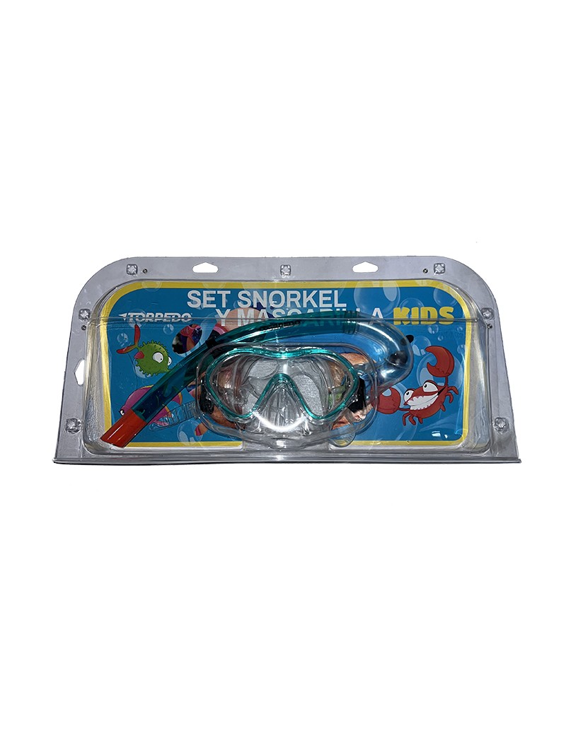 Set de Snorkel y Mascarilla Torpedo para Niños.