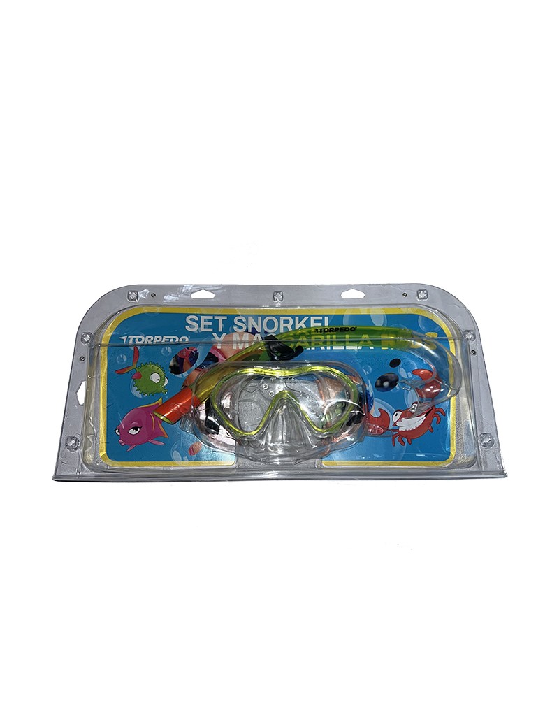 Set de Snorkel y Mascarilla Torpedo para Niños.