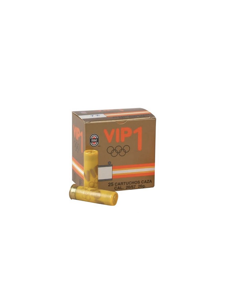 Cartuchos Tec Mod. Vip 1 Cal. 20 Munición 26 gr.