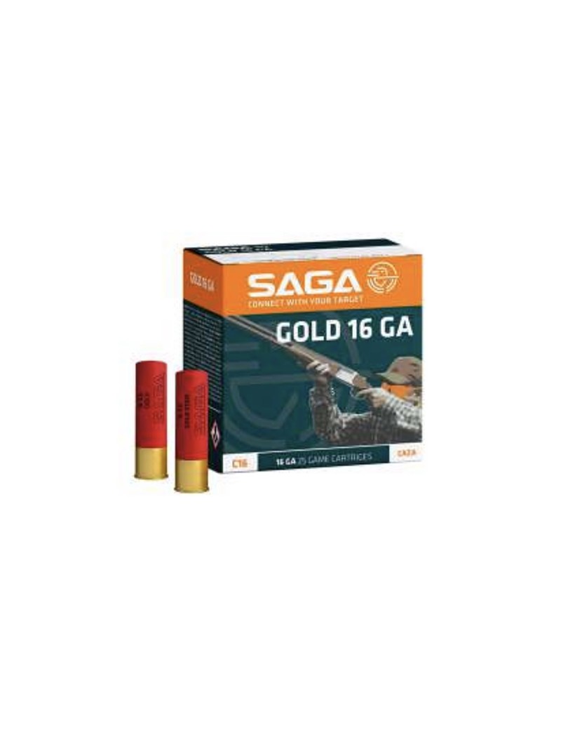 Cartuchos Saga Mod. Gold 16  Cal. 16 Munición 28 gr.