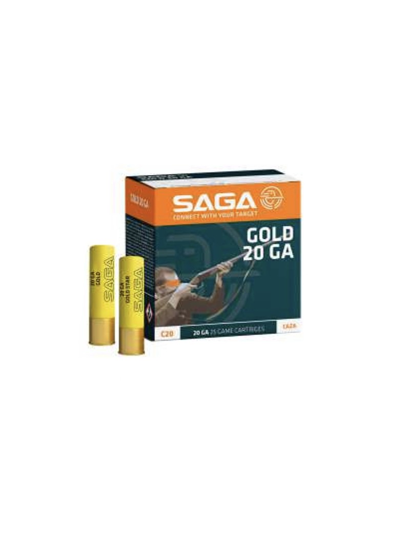 Cartuchos Saga Mod. Gold 20  Cal. 20 Munición 28 gr.