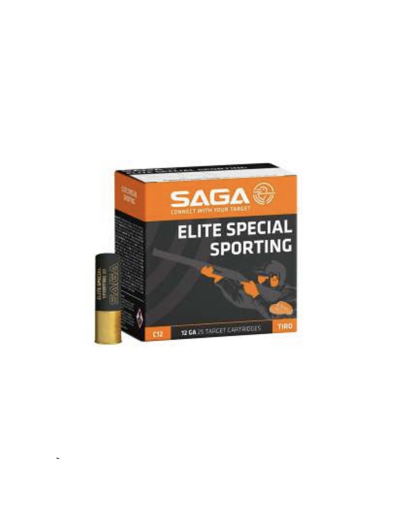 Cartuchos Saga Mod. Elite Especial Sporting 28 Cal. 12 Munición 28 gr.