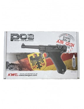 Pistola Aire Comprimido a Balin Kwc Mod. Luger P 08 Cal. 4,5 CO2.