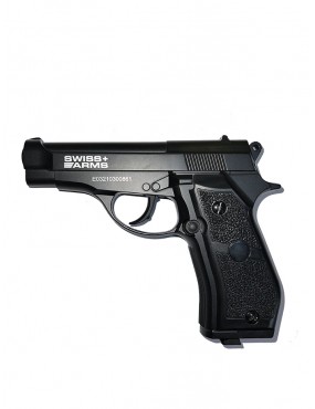 Pistola Aire Comprimido a Balin Swiss Arms Mod. P84 Negra Cal. 4,5 mm. Co2.