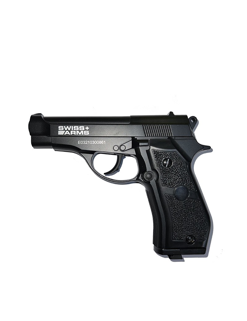 Pistola Aire Comprimido a Balin Swiss Arms Mod. P84 Negra Cal. 4,5 mm. Co2.