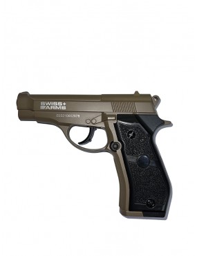 Pistola Aire Comprimido a Balin Swiss Arms Mod. P84 Tan Cal. 4,5 mm. Co2.