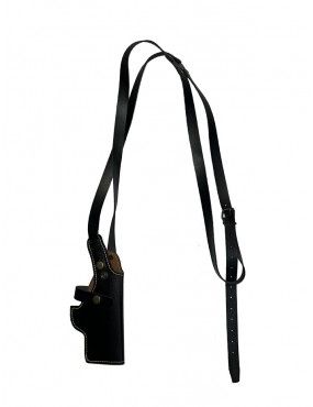 Sobaquera de Cuero Simple para Armas Color Negro.