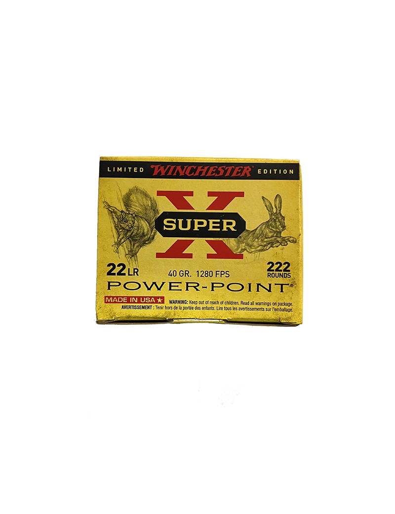 Caja de Balas Winchester Mod. Super X Cal. 22 LR. 222 Unidades.