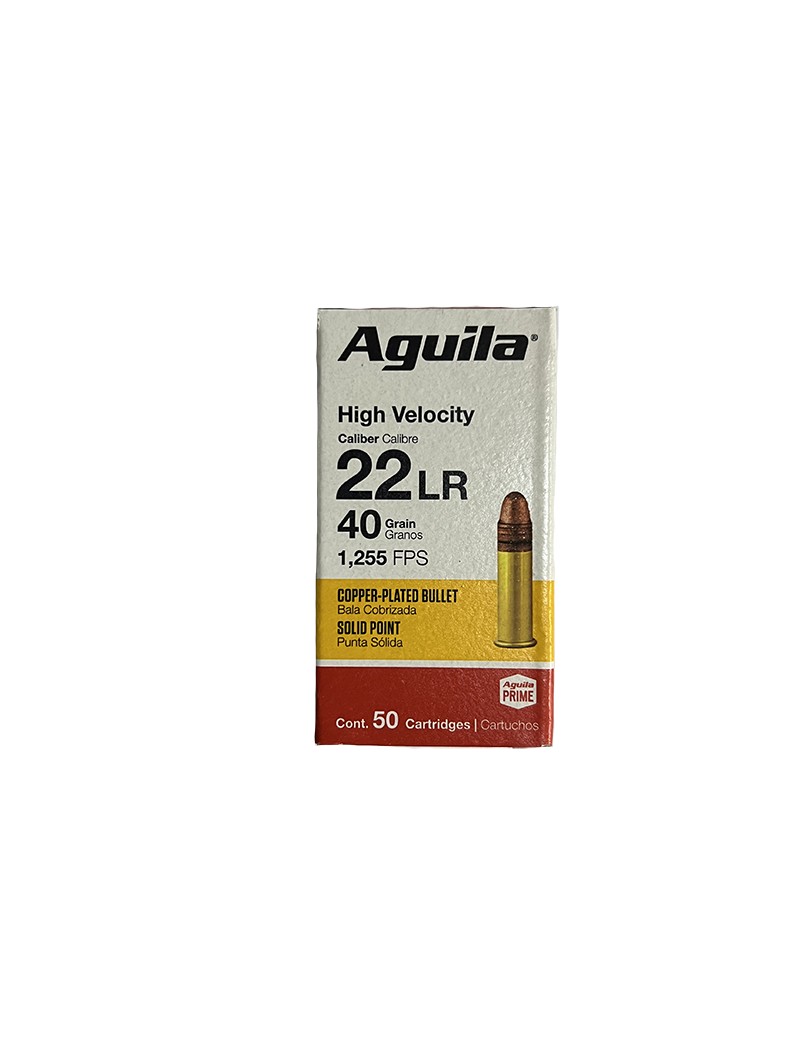Caja de Balas Aguila Cal. 22 LR High Velocity.