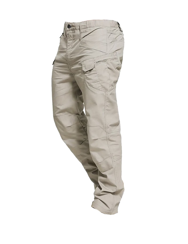 Pantalón Táctico de Cargo Color Negro, Ocre y Beige.