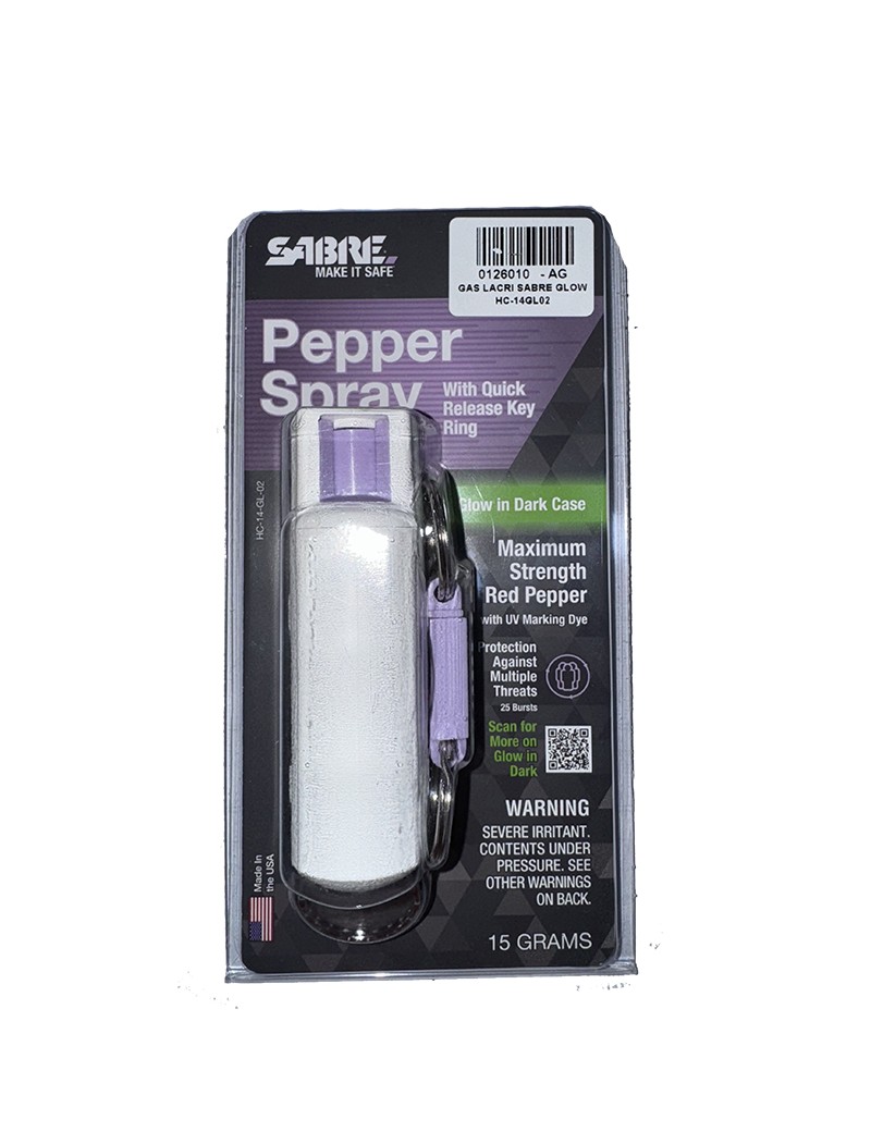 Gas Pimienta Marca Sabre Red 15 gr. Brilla en la Oscuridad.