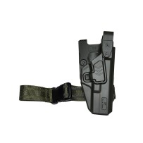 Piernera Gun & Flower Para Pistola Glock 17 Color Verde.