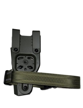 Piernera Gun & Flower Para Pistola Glock 17 Color Verde.