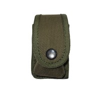 Porta Cargador de Revolver 5, 6 y 7 Tiros Color Verde Raquelado.