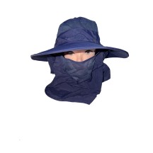 Sombrero Con Alas Color Azul.