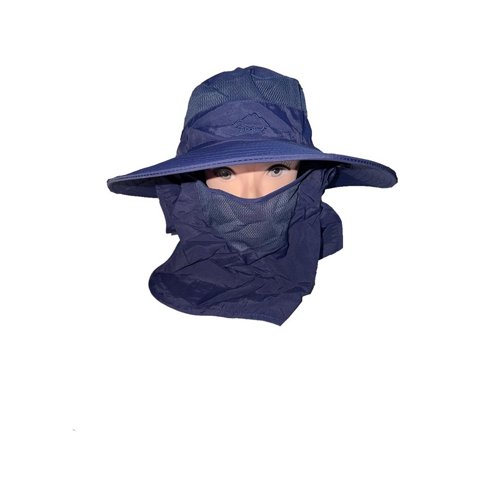 Sombrero Con Alas Color Azul.