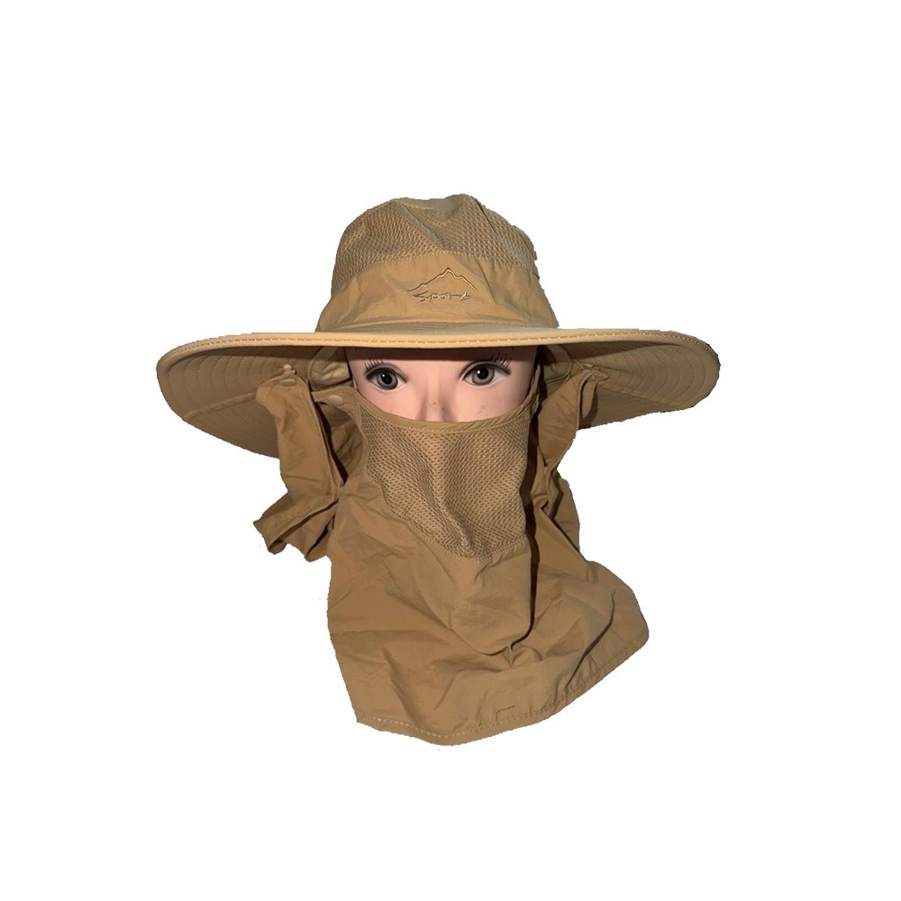 Sombrero Con Alas Color Tan.