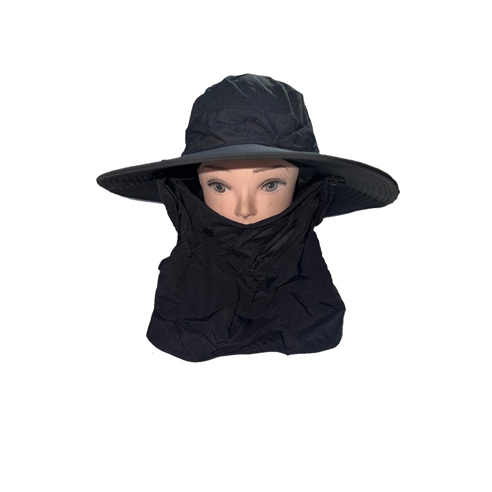 Sombrero Con Alas Color Negro.