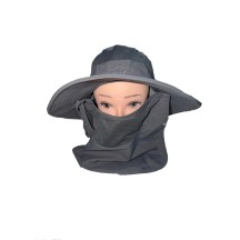 Sombrero Con Alas Color Gris.