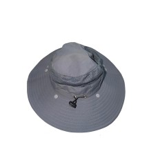 Sombrero Con Alas Color Gris.