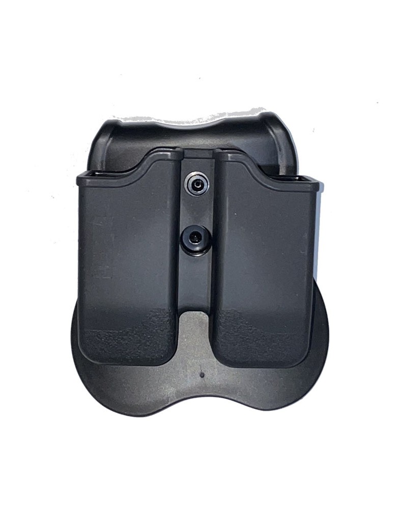 Porta Cargador Cytac Doble Táctico Color Negro.