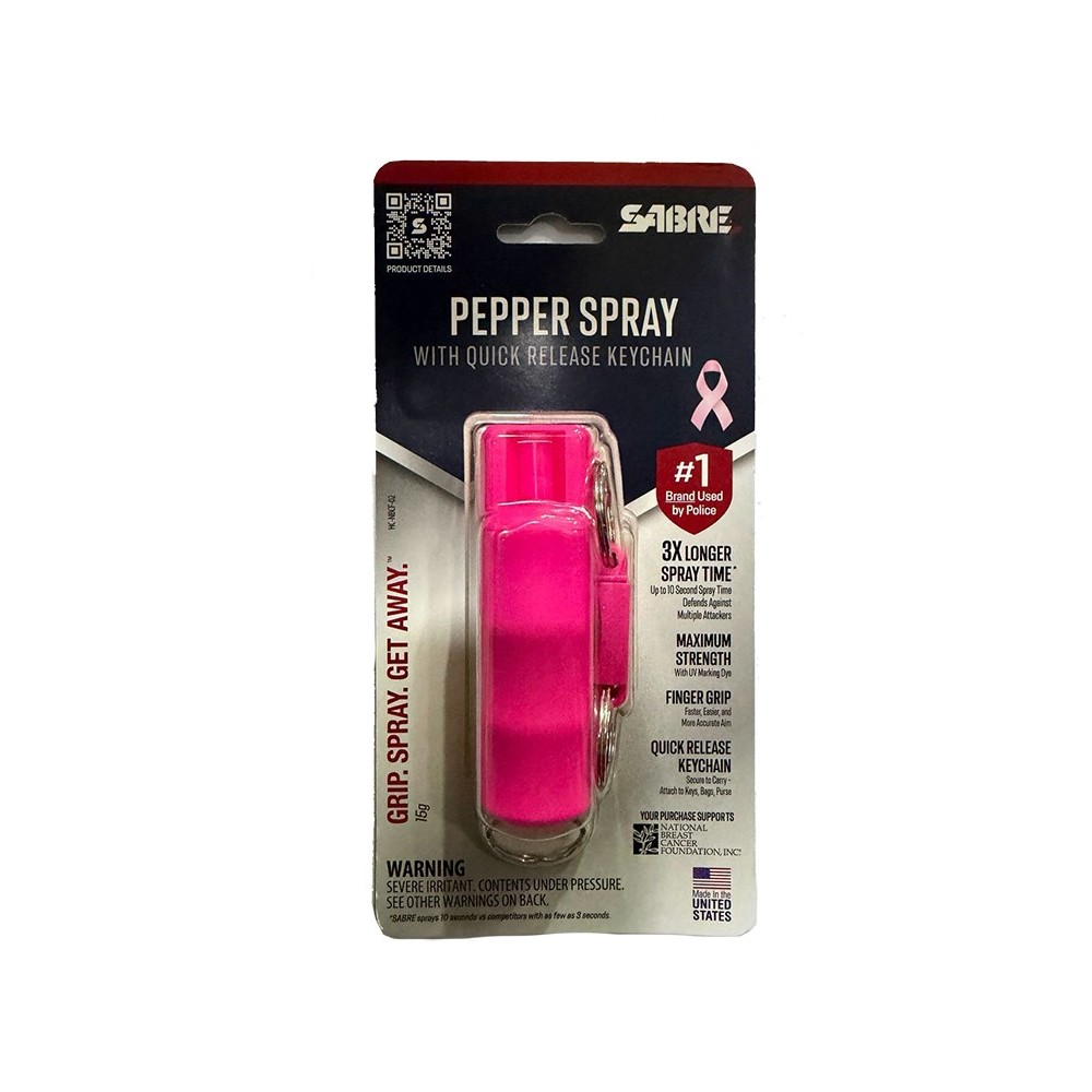 Gas Pimienta Marca Sabre Red 15 gr. Rosado.