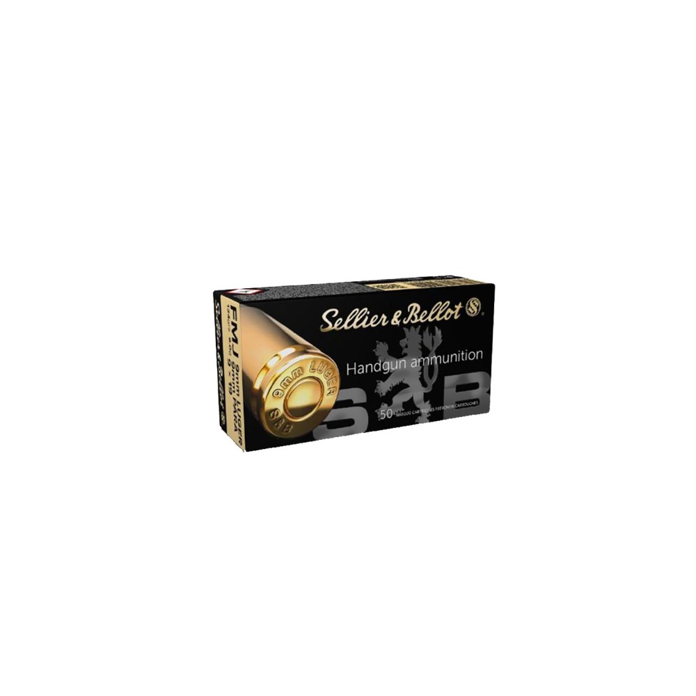 Caja De Balas Sellier & Bellot Cal. 9mm. FMJ.  124 Gr.