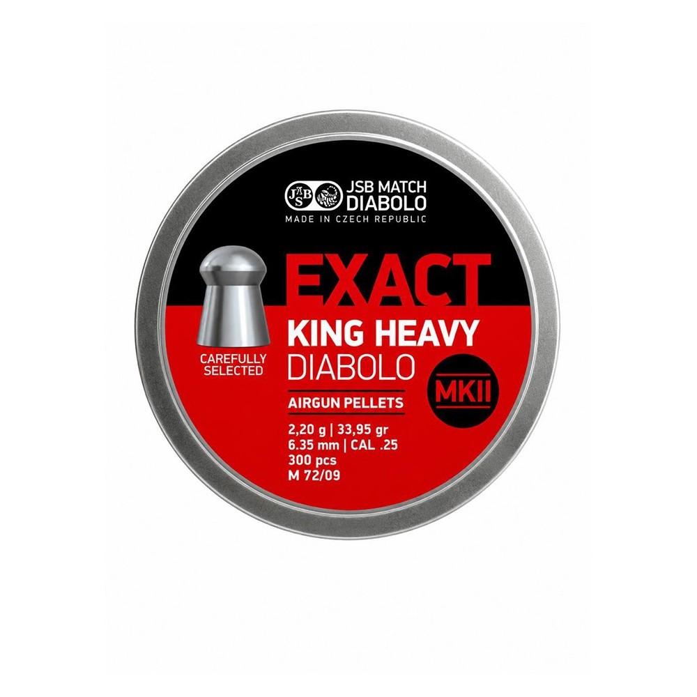Poston Jsb Mod. King  Heavy Airgun Pellets 33,95g.  Cal. 6,35. Unidades 300.