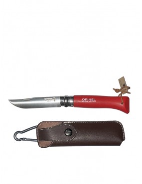 Navaja Opinel Mod. N° 08 Inox. Trekking Rojo.