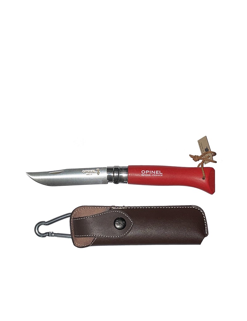 Navaja Opinel Mod. N° 08 Inox. Trekking Rojo.