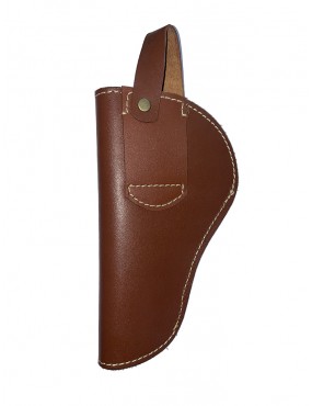 Funda de Cuero Interna y Externa Para Revolver de Cuatro a Seis Pulgadas.